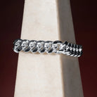 Bracelet cubain Miami 12 mm, finition argent, vue 4