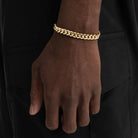 Bracelet cubain Miami 8 mm, finition or