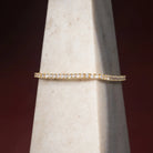 Bracelet tennis moissanite 3 mm, finition or, vue 4