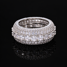 Bague éternité glacée pavée, finition argent, vue 3
