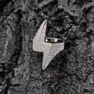 Bague éclair glacée, finition argent, vue 2