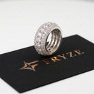 Bague éternité glacée pavée, finition argent, vue 4