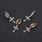 Créoles croix glacées, détail