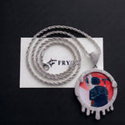 Pendentif photo drip glacé, finition argent, vue 5