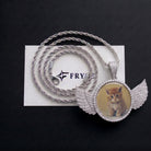 Pendentif photo ailes d'ange glacé, finition argent, vue 3