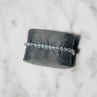 Bracelet tennis moissanite 5 mm, finition argent, vue 5
